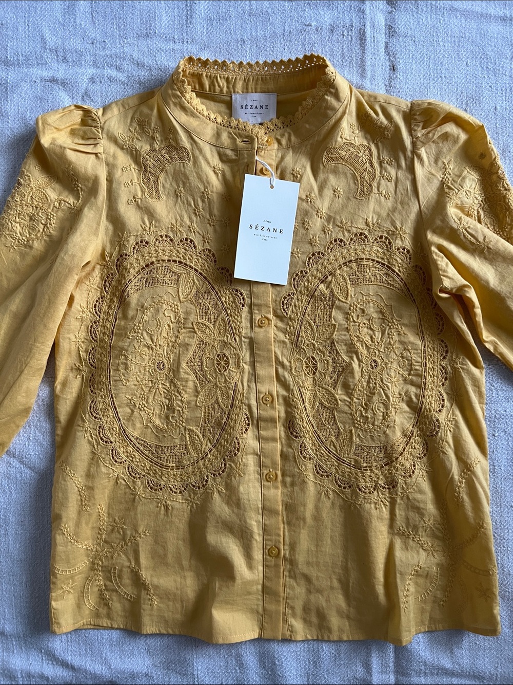 Sezane Caetana Shirt Saffron - Size 4